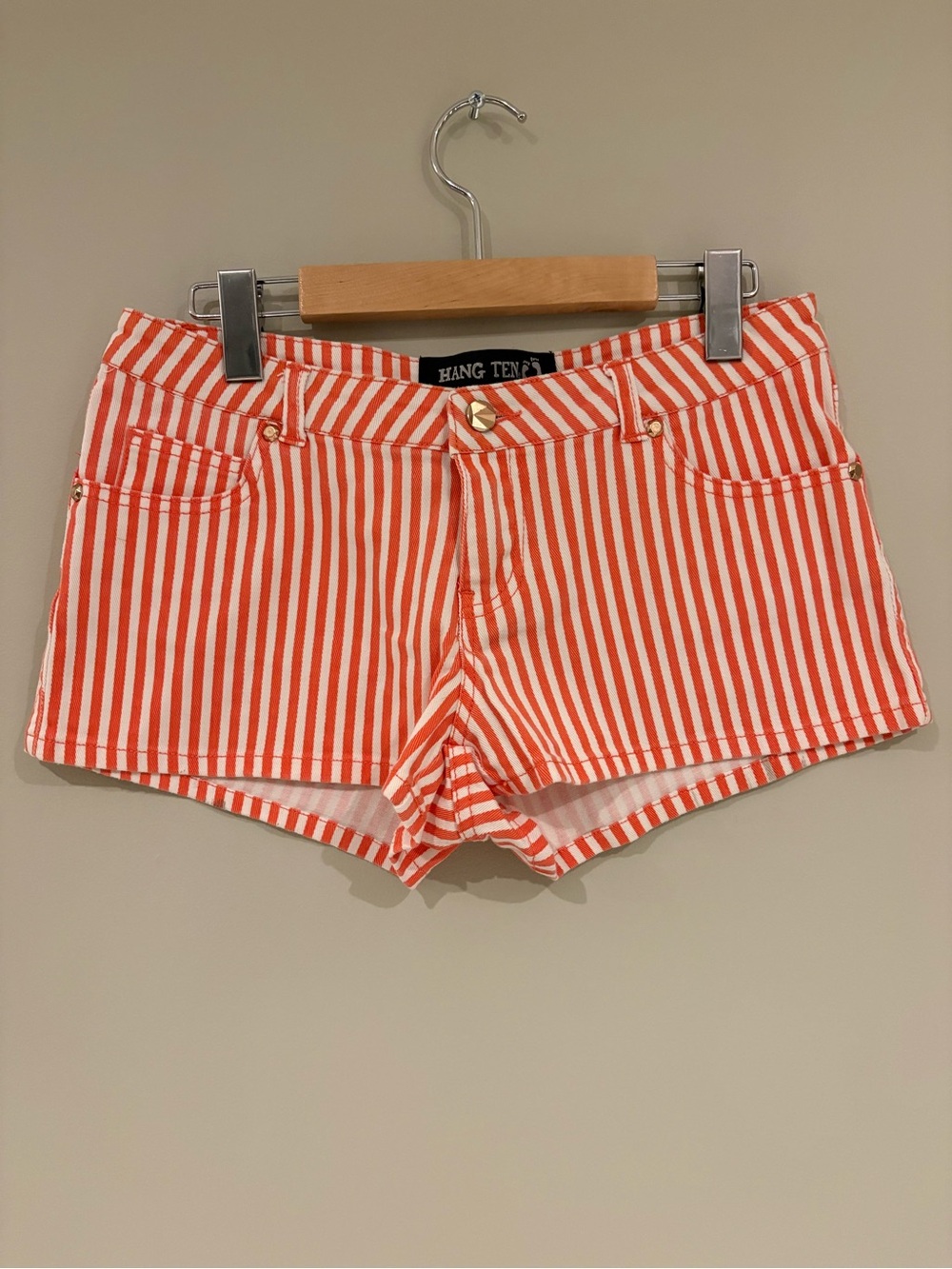 Y2K Hang Ten Pink & White Stripe Women’s Shorts